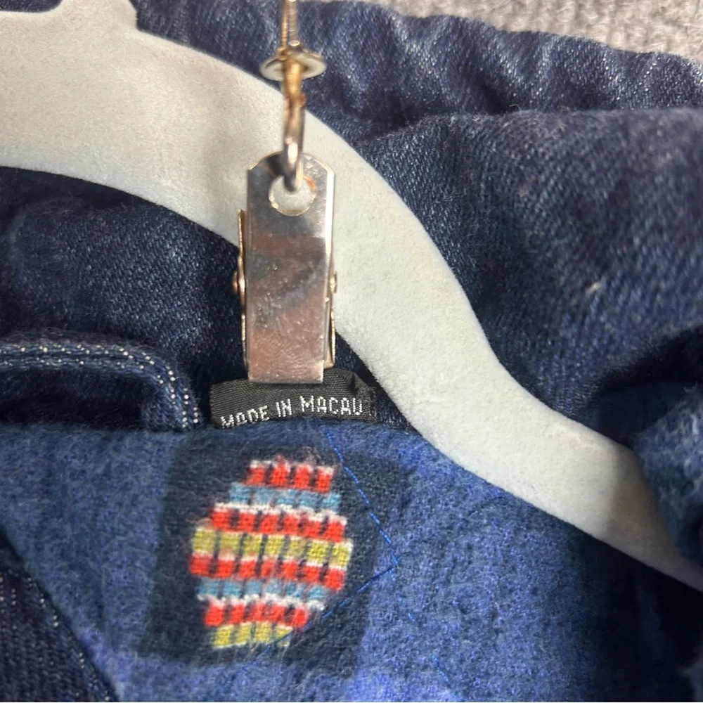 Vintage Andy Johns S/L Denim Bomber Jacket Insulated Puffer Streetwear - Picture 5 of 13